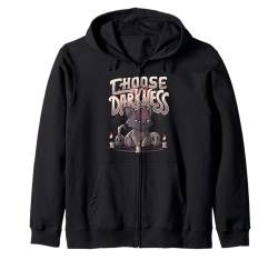 Choose Darkness Cute Evil Cat Lover Pentagramm Devil Satan Kapuzenjacke von EduEly Official