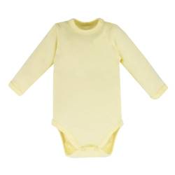 Eevi Baby Body Langarm - Baumwolle Baby Clothes - Leichte Strampler für baby-jungen und Madchen - Schön Warmer Babybody - Einfaches Anlegen Baby Kleidung - Gelb - Size 80 von Eevi