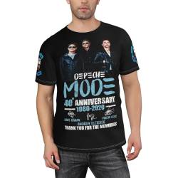 De&PE & Che T-Shirt für Herren, Rundhalsausschnitt, übergroß, Grafikdruck, Designer-Baumwoll-T-Shirt für Herren, Depeche Mode-10, XXL von Egenedcemre