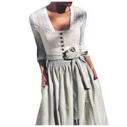 Dirndl Damen Rot Midi,Dirndl Damen Reißverschluss Vorne,Dirndl Lang Damen Oktoberfest Damen Outfit Grobe Gröben Trachtenrock Damen Mittelalter Rock Damen Dirndl Midi Dirndl Damen 32 Samt Dirndl Damen von Eimerquell