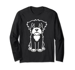 Humor Hundetiere minimalistisch einfach Hovawart Langarmshirt von Einfache Tiere, lustiges Hundetiere Hovawart