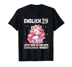 29 Geburtstag Frau Party Outfit Frauen Lustiges Einhorn T-Shirt von Einhorn Geschenke Zum Geburtstag