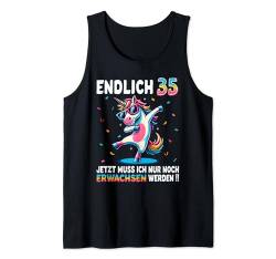 35 Geburtstag Geschenke Frau Mann Party Outfit Einhorn Tank Top von Einhorn Geschenke Zum Geburtstag