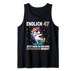 47 Geburtstag Geschenke Frau Mann Party Outfit Einhorn Tank Top von Einhorn Geschenke Zum Geburtstag