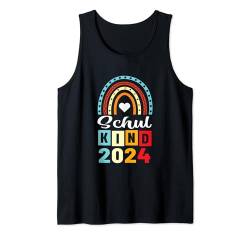 Kinder Einschulung Junge Mädchen Juhu endlich Schulkind 2024 Tank Top von Einschlung Schulanfang Junge Mädchen Kidolix