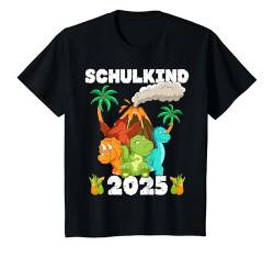 Kinder Schulkind 2025 Dino Schulanfang Dinosaurier Einschulung T-Shirt von Einschulung 2025 Schulkind Geschenk von Lifua