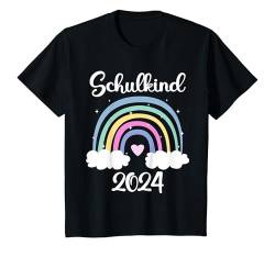 Kinder Einschulung Schulmädchen Ich Bin Jetzt Ein Schulkind 2024 T-Shirt von Einschulung Mädchen Schulanfang Regenbogen Edition