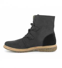 El Naturalista für Damen. 254701010005_001 Lederstiefeletten N5470 Angkor schwarz (40), 1 bis 3 cm, Schnürsenkel, Lässig von El Naturalista