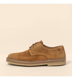 El Naturalista für Herren. 259521155005_023 N5952 Silk Suede Toffee Lederschuhe (40), Wohnung, 1 bis 3 cm, Schnürsenkel, Lässig, Kunstleder von El Naturalista