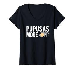 Damen Pupusas Mode On Pupusa El Salvador T-Shirt mit V-Ausschnitt von El Salvador Mittelamerika Pupusa Design