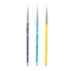 3-teiliges Acryl-Pinsel-Set mit französischen Streifen, 3D-Spitze, Maniküre, ultradünner Linienstift, Gelstift, Malwerkzeug von Eladcncmc