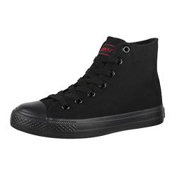 Elara Unisex Sneaker Damen Herren High Top Chunkyrayan CA014/CB019 Allblack-38 von Elara