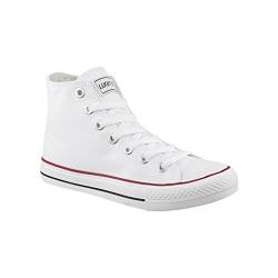 Elara Unisex Sneaker High Top Sportschuhe Chunkyrayan 019-A-Weiss-36 von Elara