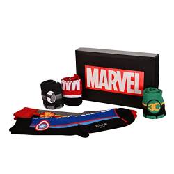 Elbenwald Marvel Socken 5er Set mit Avengers Motiven in Geschenkbox für Herren Damen Unisex - 36-41 von Elbenwald