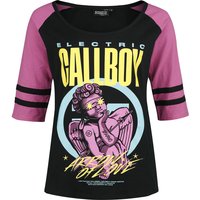 Electric Callboy Langarmshirt - EMP Signature Collection - S bis L - für Damen - Größe S - schwarz/pink  - EMP exklusives Merchandise! von Electric Callboy