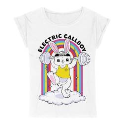 Electric Callboy Pump It Bunny Frauen T-Shirt weiß M 100% Baumwolle Band-Merch, Bands von Electric Callboy