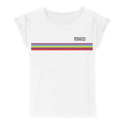 Electric Callboy Stripe Frauen T-Shirt weiß S 100% Baumwolle Band-Merch, Bands von Electric Callboy