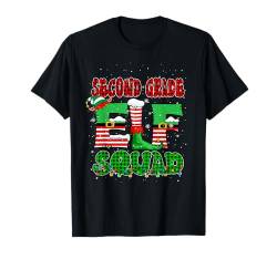 Second Grade Elf Squad Christmas Elf Lover Teachers Students T-Shirt von Elementary School Christmas Costume