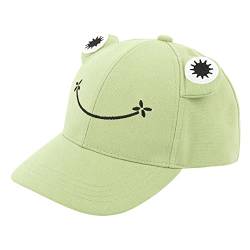 Elenint Damen Herren Baumwolle Baseball Cap Niedliche Lustige Frosch Baseballkappe Sommer Sonnenhut Fischermütze Einheitsgröße Grün von Elenint