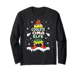 Oma Elfe Outfit Weihnachten Familie Elf Christmas Damen Langarmshirt von Elf Weihnachtsshirt Familien Outfit Partnerlook