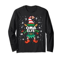 Oma Elfe Outfit Weihnachten Familie Elf Christmas Damen Langarmshirt von Elf Weihnachtsshirt Familien Outfit Partnerlook