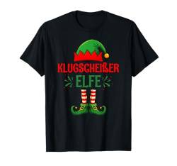 Klugscheißer Elfe Weihnachtsoutfit Partnerlook Geschenk T-Shirt von Elfe Weihnachten Kostüm Familie Partnerlook