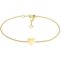 Elli Premium Armband Valentinstag Herz Anhänger Liebe 375er Gelbgold von Elli Premium