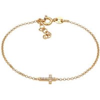 Elli Armband Mädchen Kreuz Zirkonia Symbol 925 Silber, Kreuz von Elli