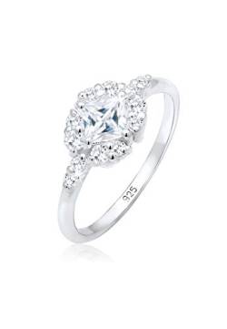 Elli PREMIUM Ring Damen Verlobung Zirkonia Steine Romantisch in 925 Sterling Silber von Elli