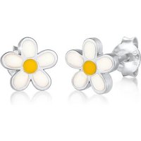Elli Paar Ohrstecker Kinder Blume Flower Emaille 925 Silber, Blume von Elli