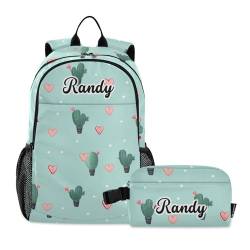 Emelivor Rucksack mit Kaktuspflanzen, für Mädchen, Jungen, Kinder, Rucksack-Set, Kaktuspflanzen, Large, Kaktuspflanzen von Emelivor