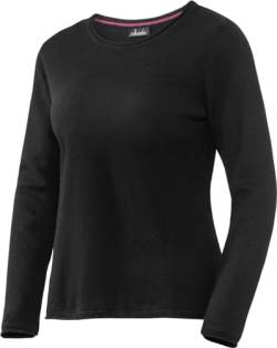 Emilia Parker Damen Kaschmir-Seide Rundhalspullover in Schwarz, weicher Strickpullover für Frauen, Ganzjahres-Pullover, Schwarz, Gr. 40 von Emilia Parker