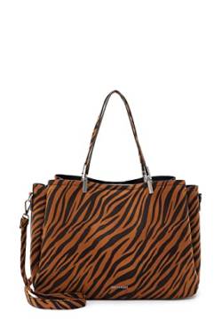 Emily & Noah Shopper Imke 63441 Damen Handtaschen Animal cognac/black 701 von Emily & Noah