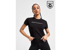 Emporio Armani EA7 Logo Slim Crop T-Shirt - Damen, Black von Emporio Armani EA7