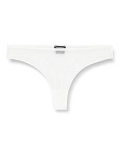 Emporio Armani Damen Emporio Armani Women's All Over Mesh Monogram Thong Panties, Pale Cream, S EU von Emporio Armani