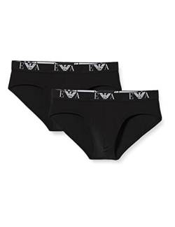 Emporio Armani Herren 2-pack brief Essential Monogram Slip, Schwarz, L von Emporio Armani