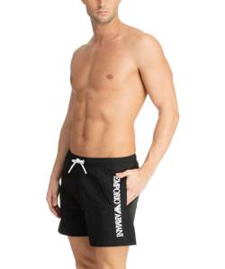 Emporio Armani Herren Embroidery Logo Swim Boxer BEACHWEAR, BLACK, 50 von Emporio Armani