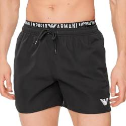 Emporio Armani Herren Logoband Boxer Swim Trunks, BLACK, 54 von Emporio Armani