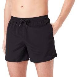 Emporio Armani Men's Eagle Patch Boxer Short Swim Trunks, Black, 46 von Emporio Armani