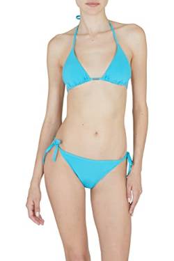 Emporio Armani Women's Logo Lover String Brief Bikini Set, Turquoise, XS von Emporio Armani