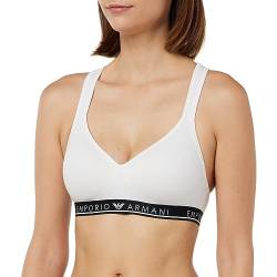 Emporio Armani Women's Padded Bralette Bra Iconic Logoband, White, Small von Emporio Armani