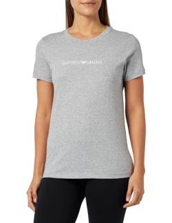 Emporio Armani Women's Round Collar T-Shirt Iconic Logoband, Light Grey Melange, Medium von Emporio Armani