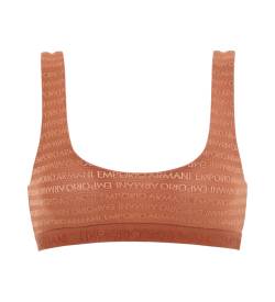 Emporio Armani für Damen. 164232_3F204 Bralette-BH All Over Logo Mesh braun (XL), Heimtextilien, Polyamid, Elastan von Emporio Armani