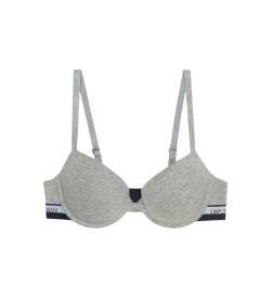 Emporio Armani für Damen. 164394_4R227 Push-up-BH Iconic Iconic Logo grau (95C), Heimtextilien, Baumwolle von Emporio Armani