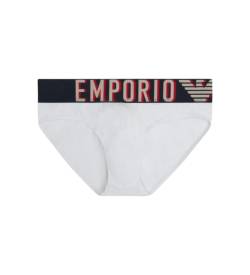 Emporio Armani für Herren. 110814_4R516 Slip mit großem ASV-Logo weiß (XL), Heimtextilien, Bio-Baumwolle, Nachhaltig von Emporio Armani
