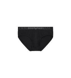 Emporio Armani für Herren. 111285_4F729 Basic-Slip mit Logo-Bund schwarz (M), Heimtextilien, Baumwolle von Emporio Armani