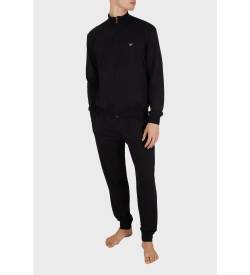 Emporio Armani für Herren. 112103_CS590 Interlock-Pyjama schwarz (S), Heimtextilien, Baumwolle, Langarm von Emporio Armani