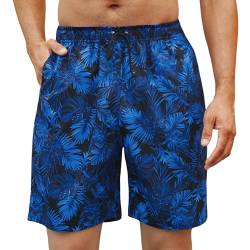 Enlision Badehose Herren Kurze Badehose für Herren Schnelltrocknend Badeshorts Herren Hawaiihose mit Taschen Freizeit Strandhose Schwimmhose L von Enlision