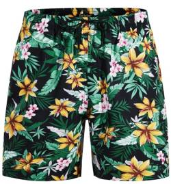 Enlision Badehose Herren Kurze Badehose für Herren Schnelltrocknend Badeshorts Herren Hawaiihose mit Taschen Freizeit Strandhose Schwimmhose XL von Enlision