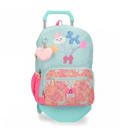 Enso für Mädchen. 95527T1 Ballons Rucksack mit zwei F (OSFA), Lässig, Polyester, Türkis, Kinderbekleidung von Enso